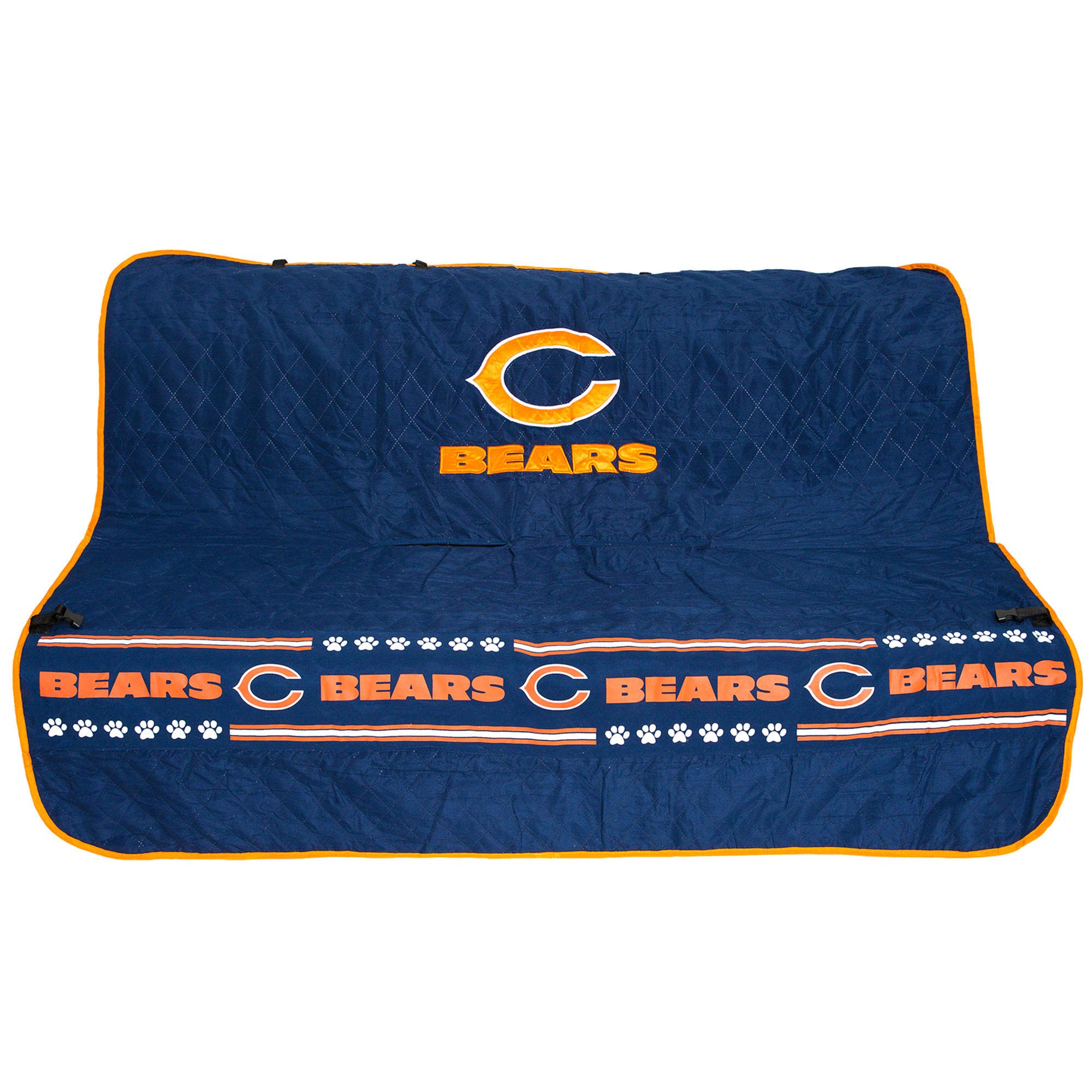 Chicago Bears NFL Licensed Waterproof Non-Slip Pet Car Seat Cover for Dogs & Cats - Perfect for Football Fans' Vehicles & Road Trips