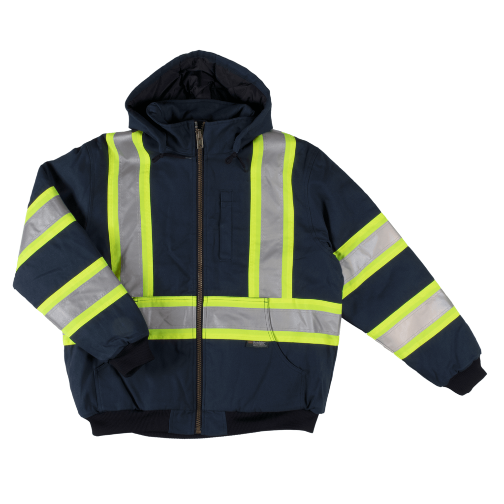 Tough Duck SJ25 Heavy-Duty Safety Bomber Jacket - Waterproof Work Jacket for Construction, Outdoor & Winter Wear