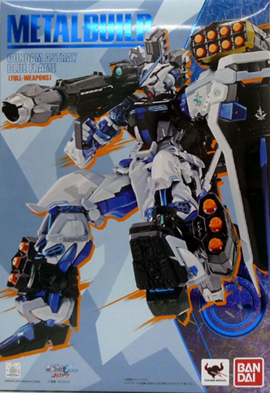 Bandai Metal Build Gundam SEED Astray Blue Frame Action Figure with Full Weapon Set - High-Quality Collectible Model Kit for Anime Fans & Gundam Enthusiasts - Perfect for Display, Photography, and Cosplay Props