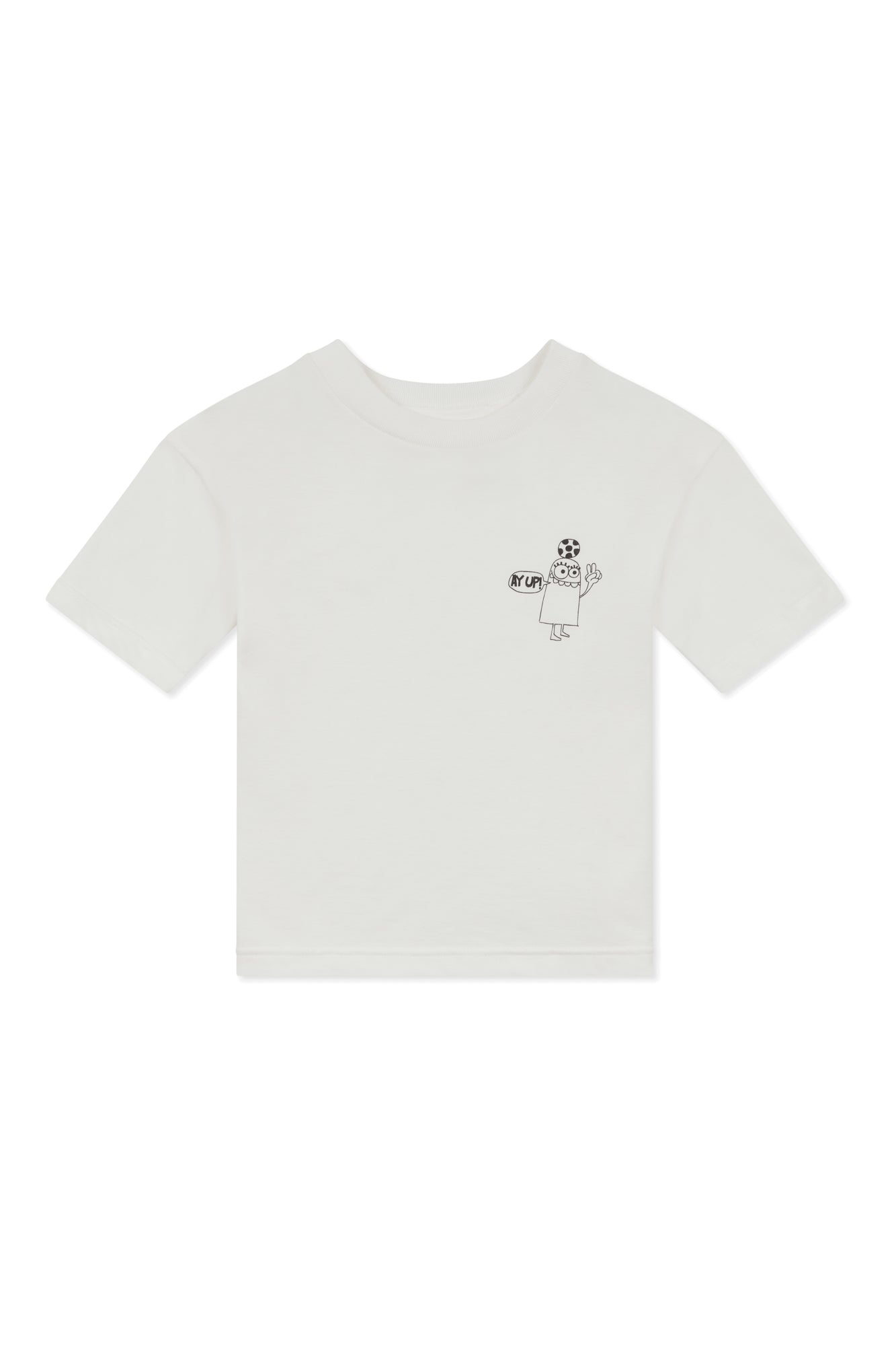 Eco-Friendly Kids T-Shirt - Plastic-Free Organic Cotton | Aye Up! Design for Playdates & Outdoor Adventures