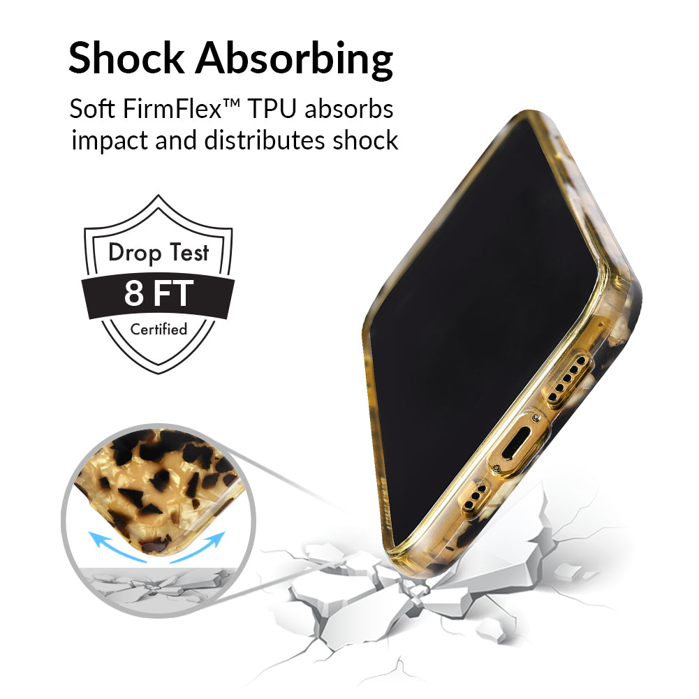 Stylish Blonde Tortoise Shell iPhone Case - Trendy & Durable Phone Cover for iPhone [Model] - Perfect for Everyday Use, Work & Travel