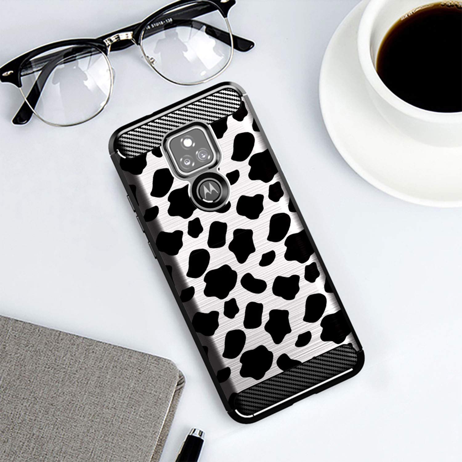 Premium TPU Shockproof Case for Motorola Moto G Play (2021) - Slim Flexible Protective Cover with Cow Print Design | Perfect for Everyday Use, Work & Travel Protection