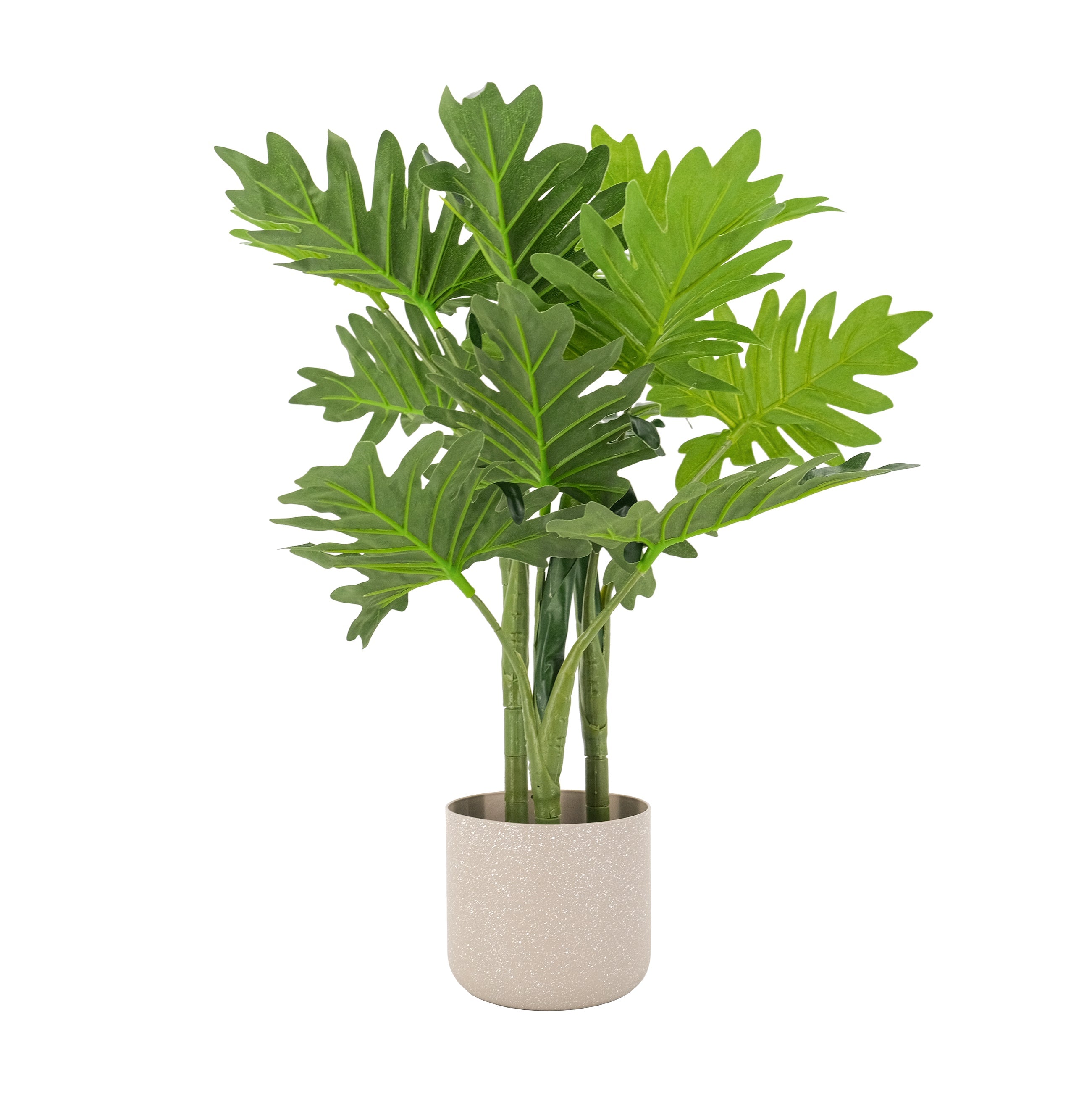 60cm Artificial Philodendron Plant - Lifelike Faux Greenery for Home Decor, Office, Living Room & Indoor Spaces - Perfect for Shelves, Desks & Tabletop Displays