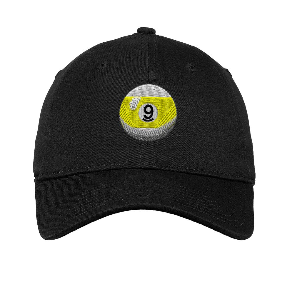 Stylish Soft Baseball Cap with Billiards Pool Stripes & 9 Ball Embroidery for Sports & Casual Wear - Perfect for Golf, Fishing, and Outdoor Activities
