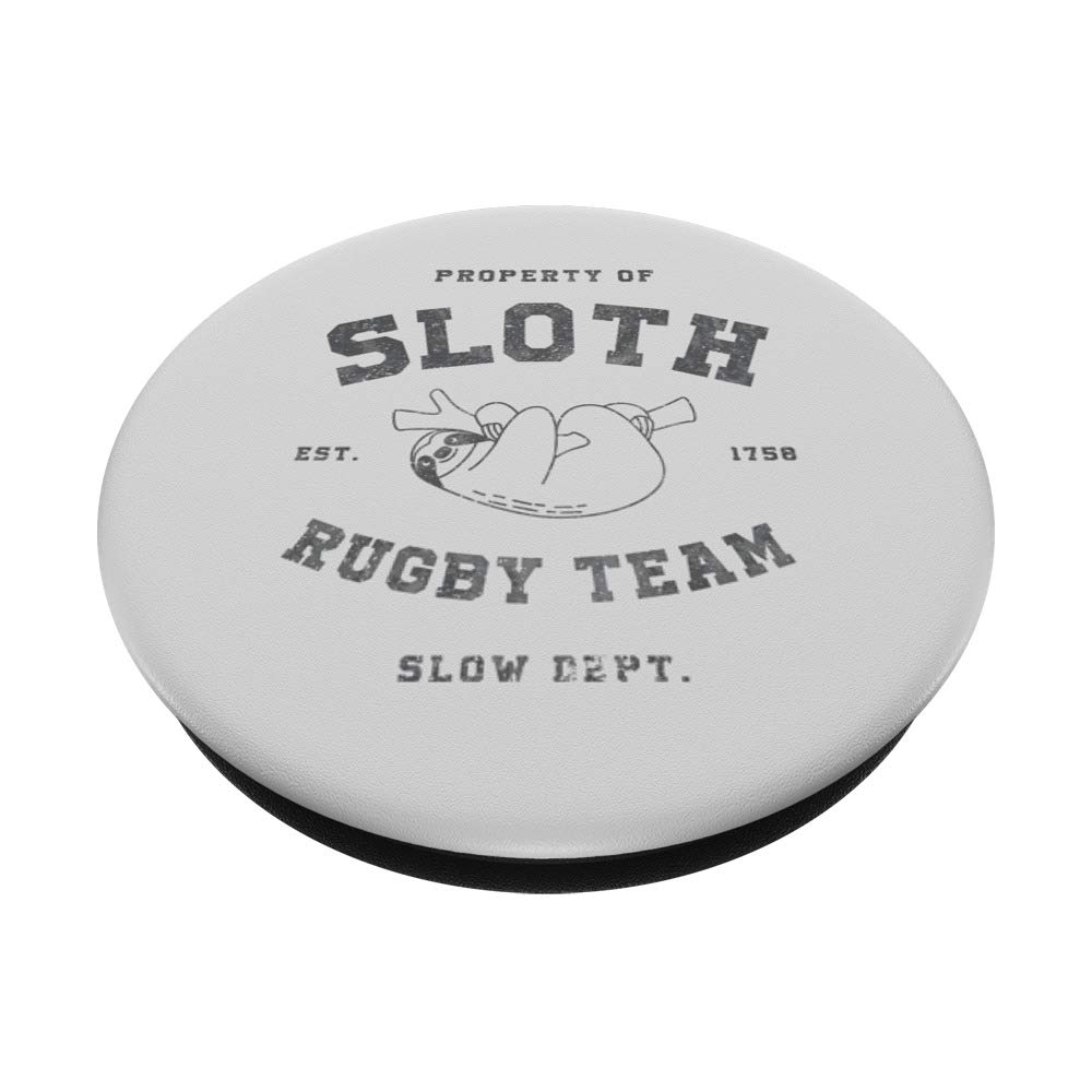 Sloth Rugby Team Official Athletic Slow Department PopSockets PopGrip - Interchangeable Phone & Tablet Stand with Swappable Grip for Rugby Fans | Perfect for Game Days, Travel & Work