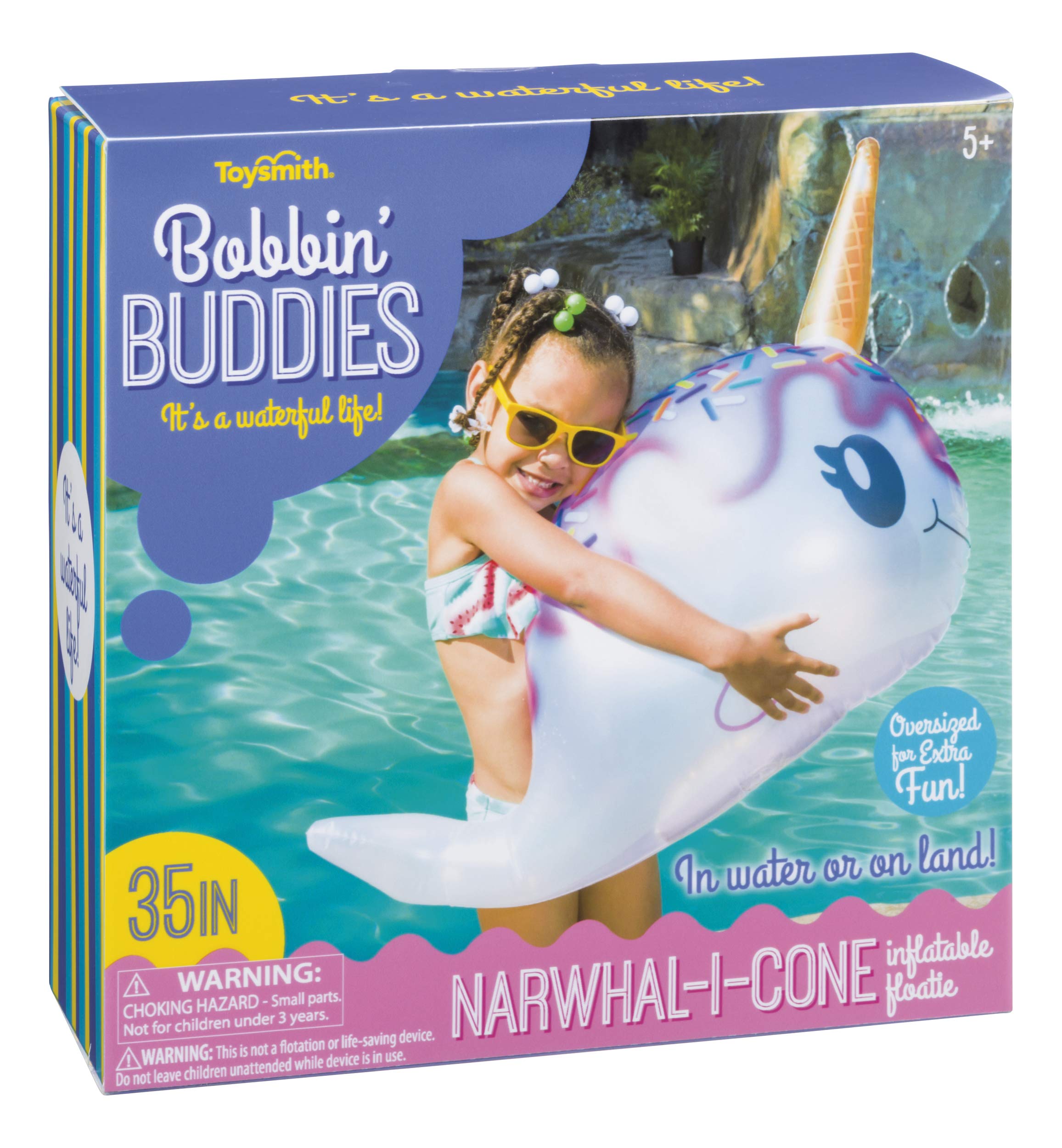 Inflatable Narwhal Pool Float Toy for Kids - Fun Swimming & Water Play - Perfect for Beach, Pool Parties & Summer Fun