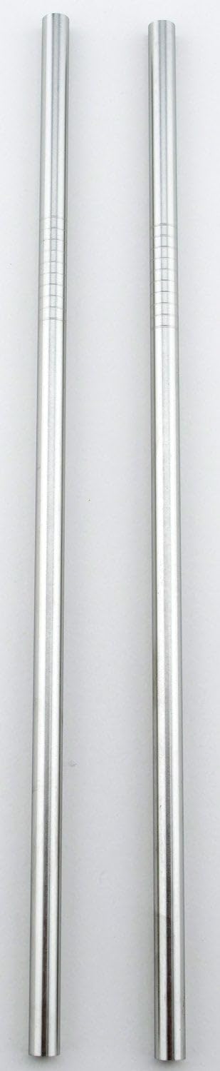 4 Pack Reusable Stainless Steel Drinking Straws for Yeti Tumbler & Rambler Cups - Eco-Friendly Metal Straws with Cleaning Brush - Perfect for 20oz Travel Mugs, Iced Coffee, Smoothies & Cold Drinks
