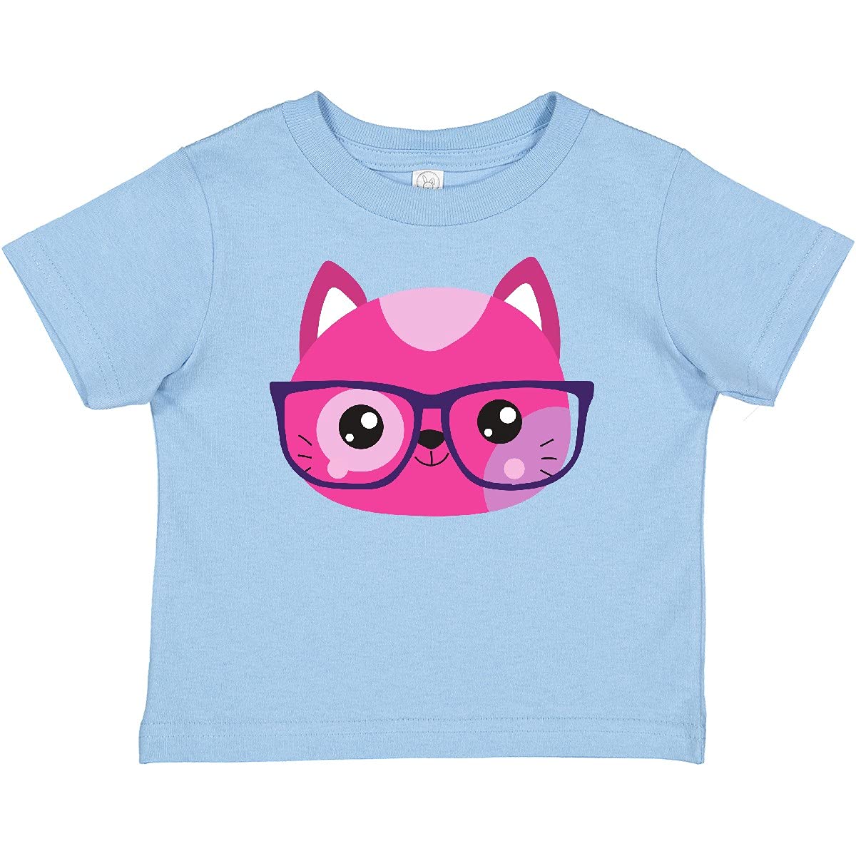 Inktastic Hipster Cat with Glasses - Cute Kitten Baby T-Shirt for Boys & Girls - Perfect for Casual Wear, Gifts & Cat Lovers