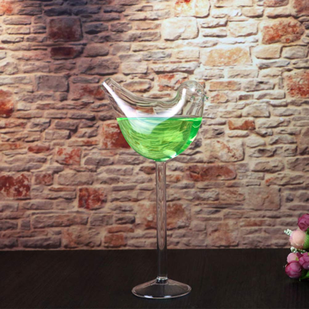 Elegant Bird-Shaped Cocktail Glass Goblet - Decorative Champagne & Red Wine Glass Cup for Home Bar, Restaurant, Party & Wedding Decor