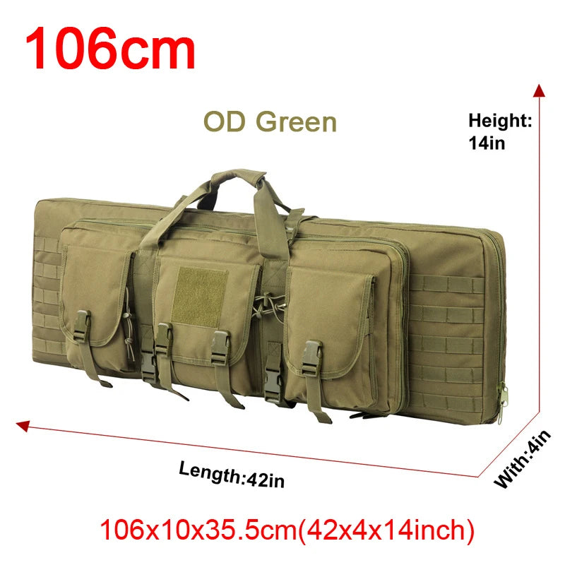Tactical Double Rifle Case - Durable Waterproof Gun Bag for Hunting & Shooting Range - Perfect for Outdoor Adventures & Firearm Storage