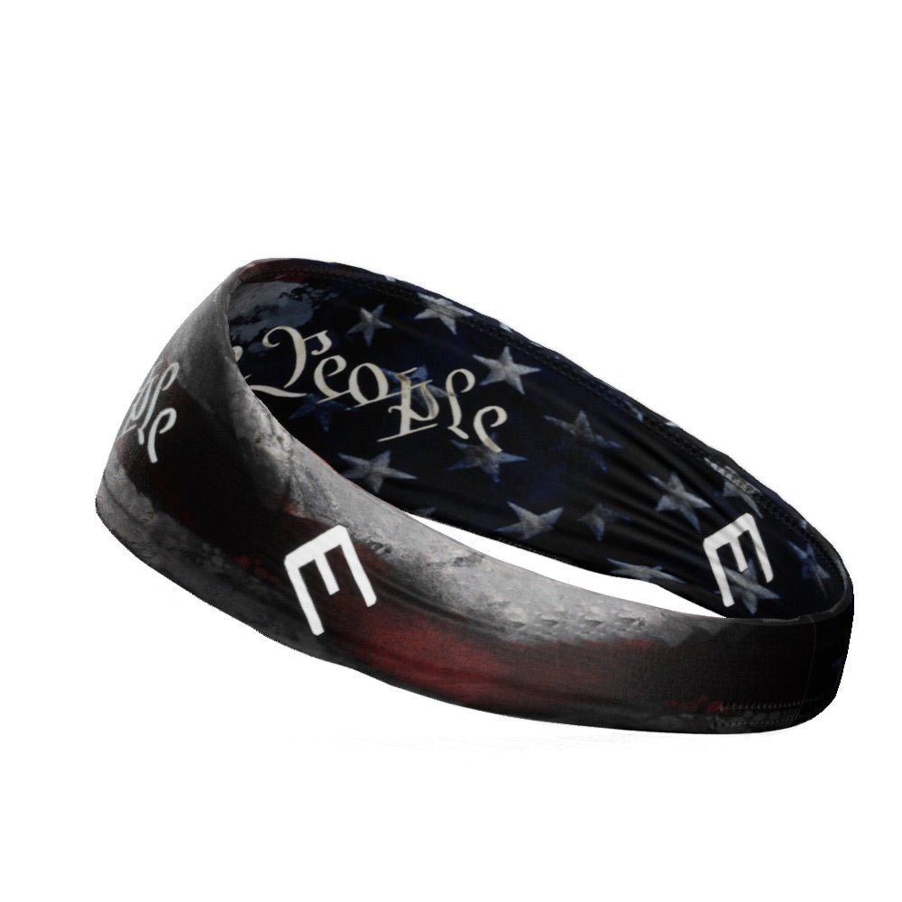 We The People Headband - Patriotic American Flag Headband for Women & Men - Perfect for Sports, Workouts, and 4th of July Celebrations