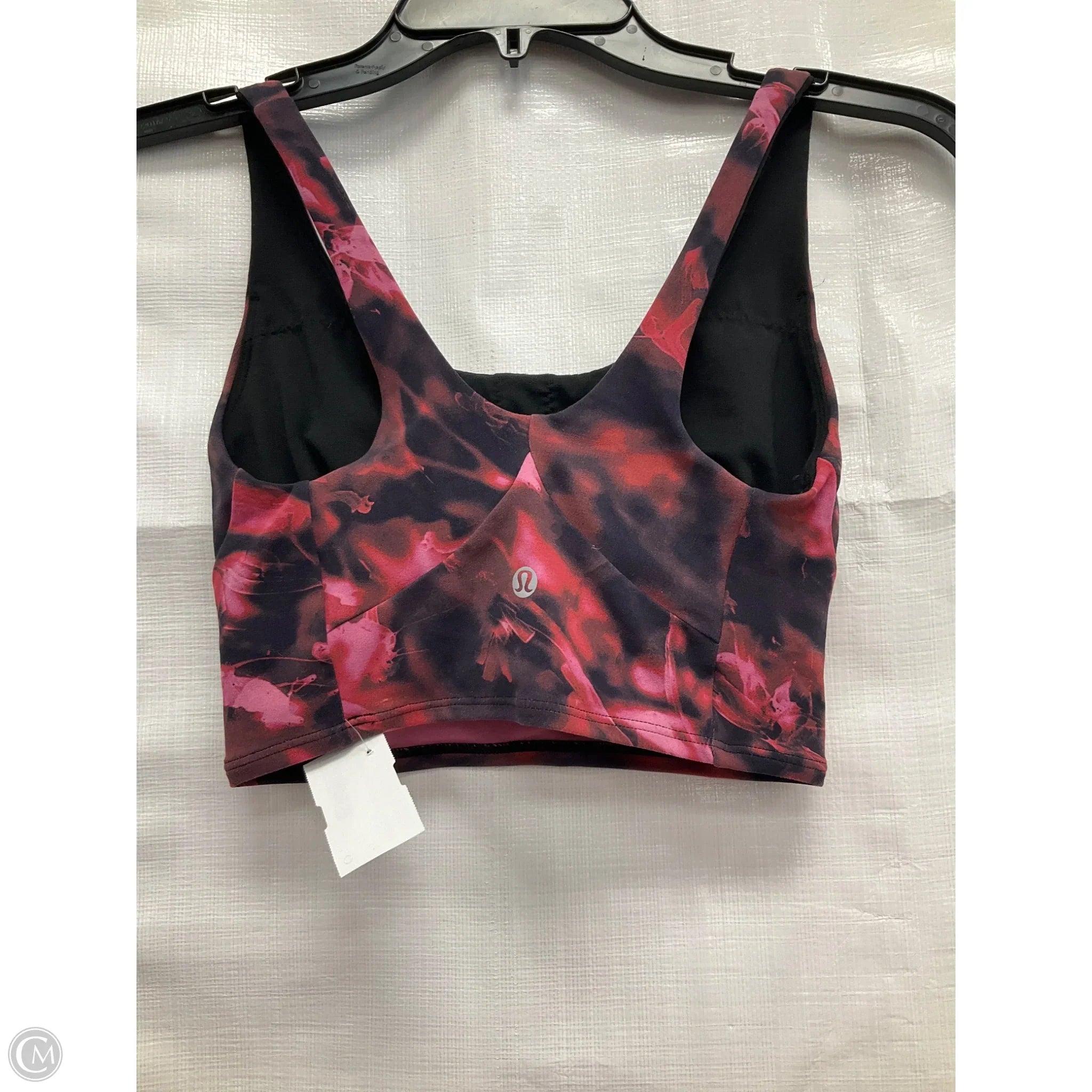 Lululemon Women's Athletic Sports Bra - Black & Red, Size 2 - High Support for Running, Yoga & Gym Workouts