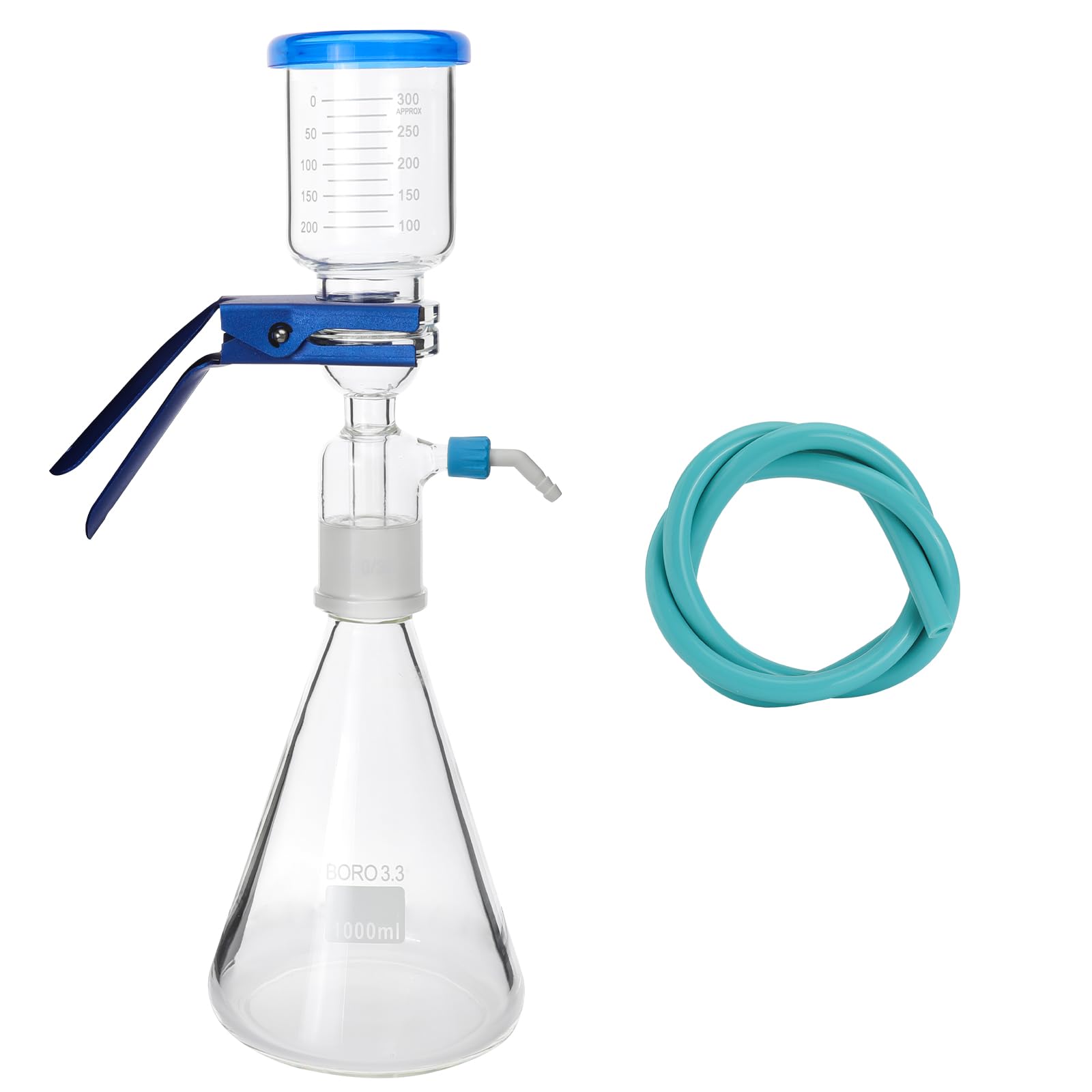 Premium 1000ml Borosilicate Glass Lab Vacuum Filtration Distillation Apparatus Kit - High-Quality Distillation & Filtration Equipment for Chemistry Labs, Essential Oil Extraction, and Research Experiments