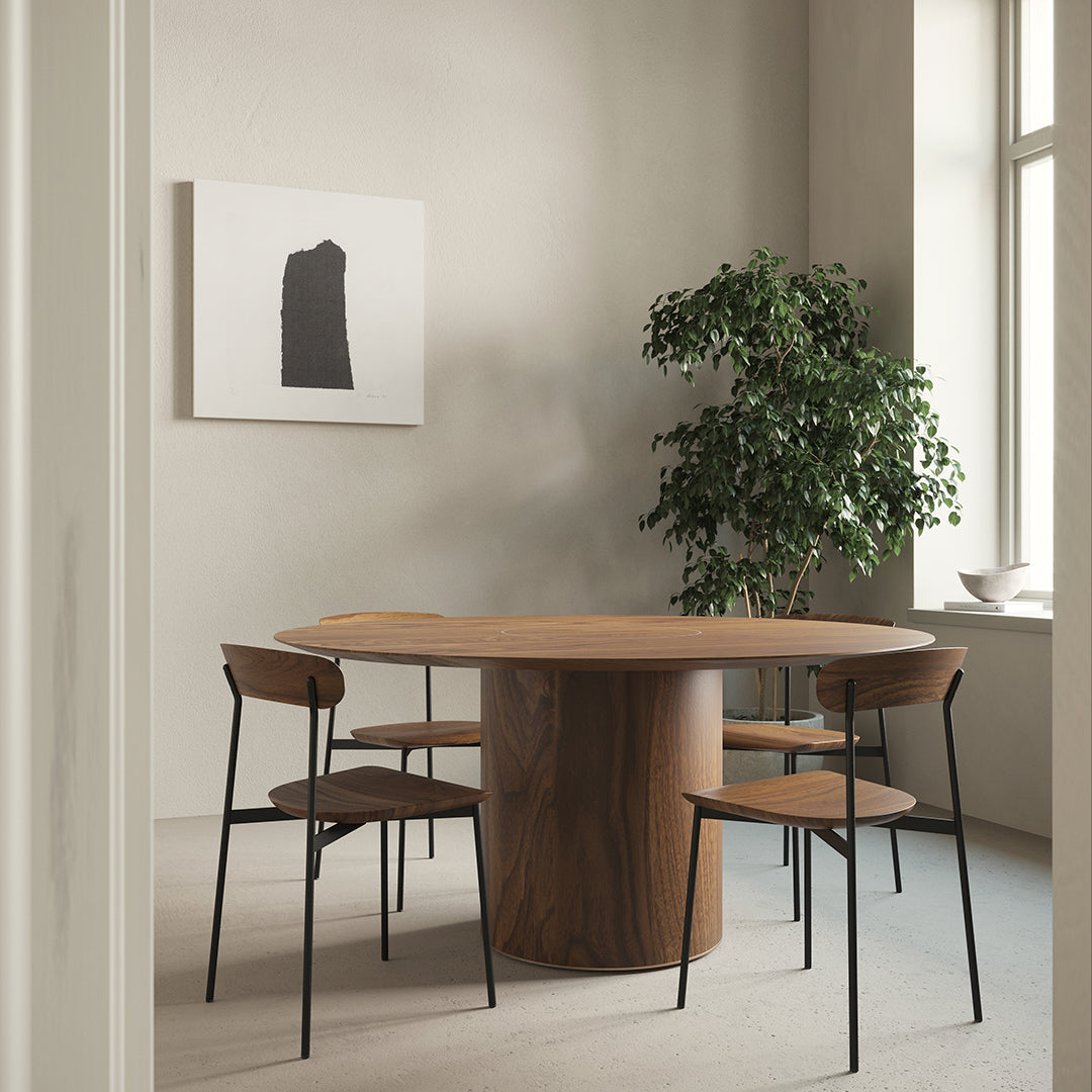 Crawford Modern Dining Table - 6 Seater Solid Wood Kitchen Table for Dining Room | Perfect for Family Gatherings & Dinner Parties