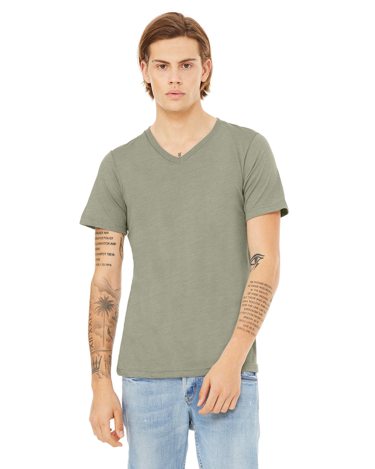 Bella + Canvas 3005CVC Unisex CVC Jersey V-Neck T-Shirt | Soft Cotton Blend Tee for Men & Women | Perfect for Casual Wear, Layering & Everyday Comfort
