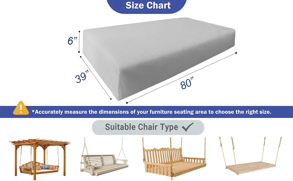 Prolinemax Twin XL 80x39x6 Inch High Density Outdoor Foam Daybed Mattress - 1.8 PCF Medium Firm Support for Patio, Poolside & Guest Room Comfort