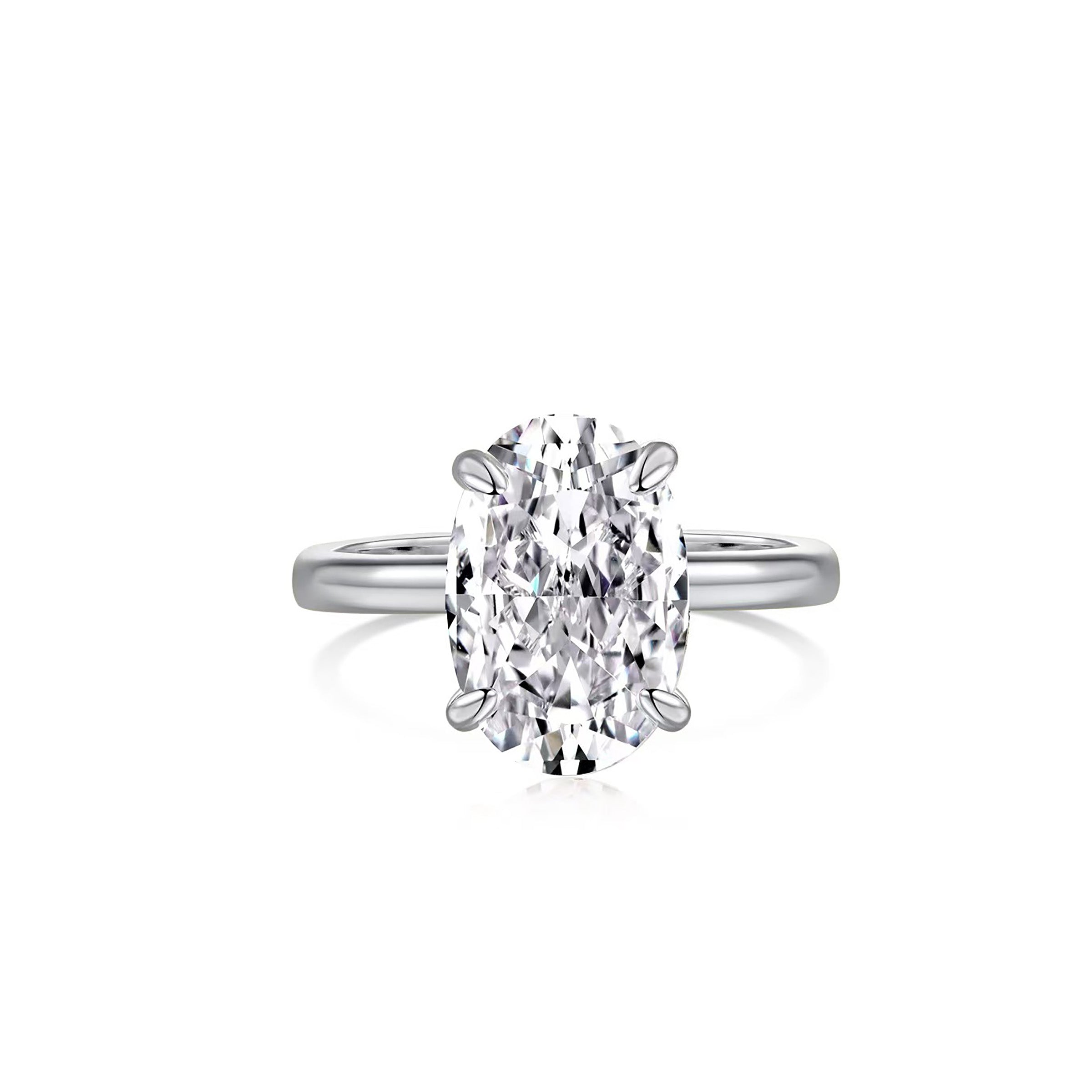 Oval Cut Moissanite Ashes Ring for Women - Elegant Memorial Jewelry for Loved Ones | Perfect for Remembrance, Funeral, or Anniversary Gifts