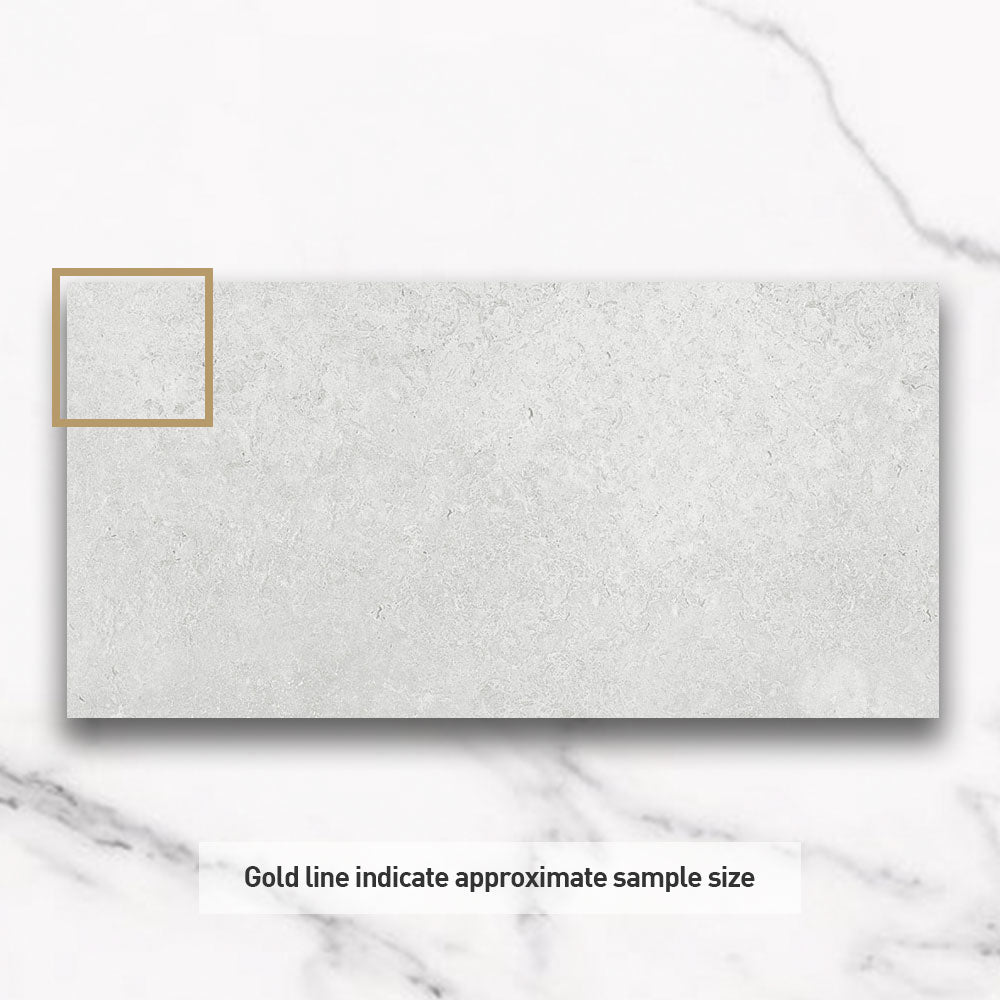 Premium Kronos White 300x600mm Porcelain Tile - Matte Travertine Look Ceramic Wall & Floor Tile for Bathroom, Kitchen & Living Room Renovation