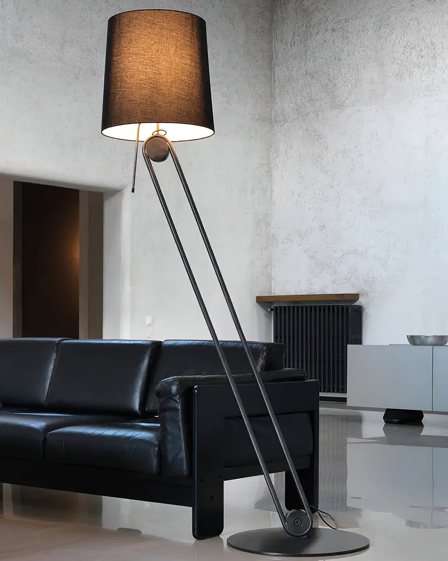 Sibaca Modern Floor Lamp with Adjustable Brightness - LED Standing Light for Living Room, Bedroom, Office - Warm White & Cool White Dimmable Reading Light