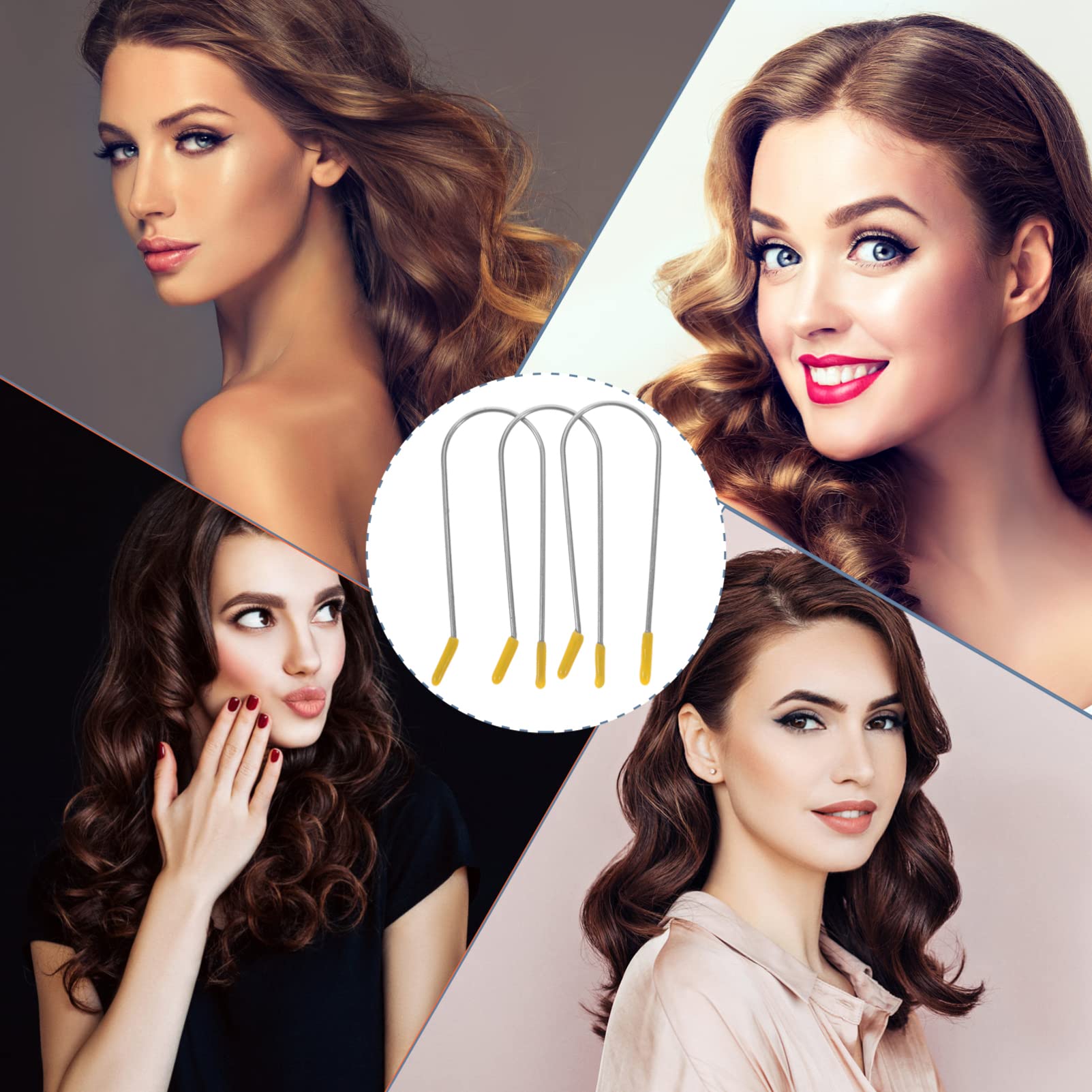 LALAFINA 16pcs Electric Hot Rollers Heated Hair Curlers Set with Clips - Small, Medium & Large Sizes for Salon-Quality Curls at Home | Perfect for Daily Styling, Parties & Special Occasions