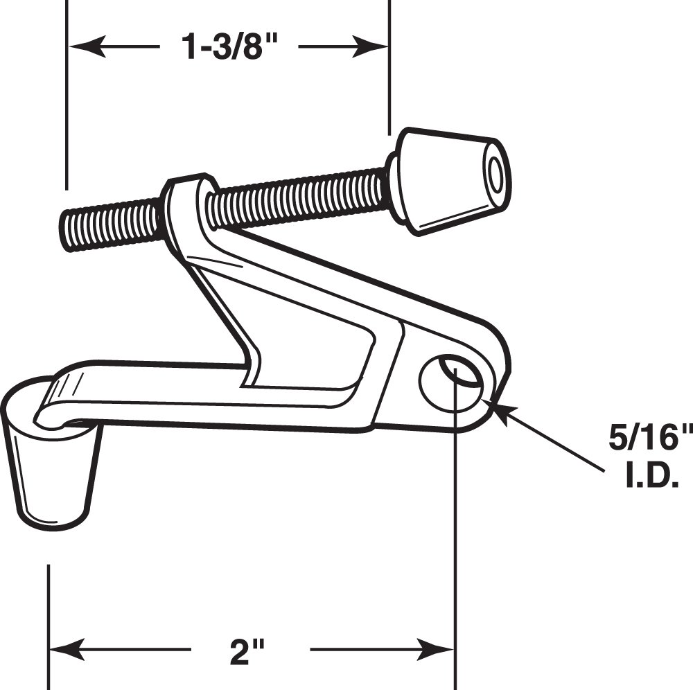 Prime-Line U 9028 90 Degree Chrome Plated Door Stop Hinge Pin - Single Pack | Heavy Duty Door Holder for Homes, Offices & Commercial Buildings