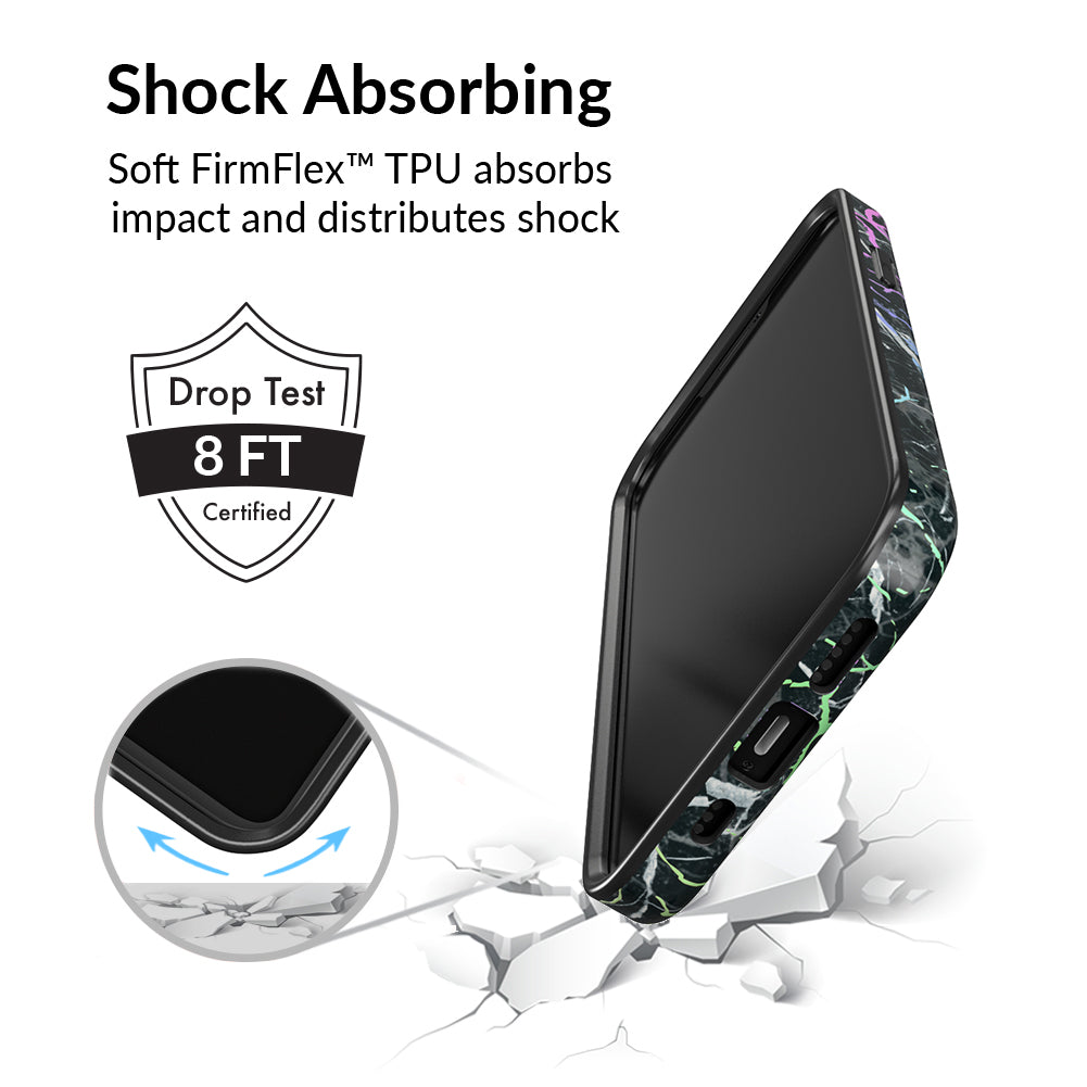 Holo Black Marble iPhone Case - Premium Protective Cover for iPhone [Models] - Shatterproof & Stylish Design for Everyday Use & Special Occasions