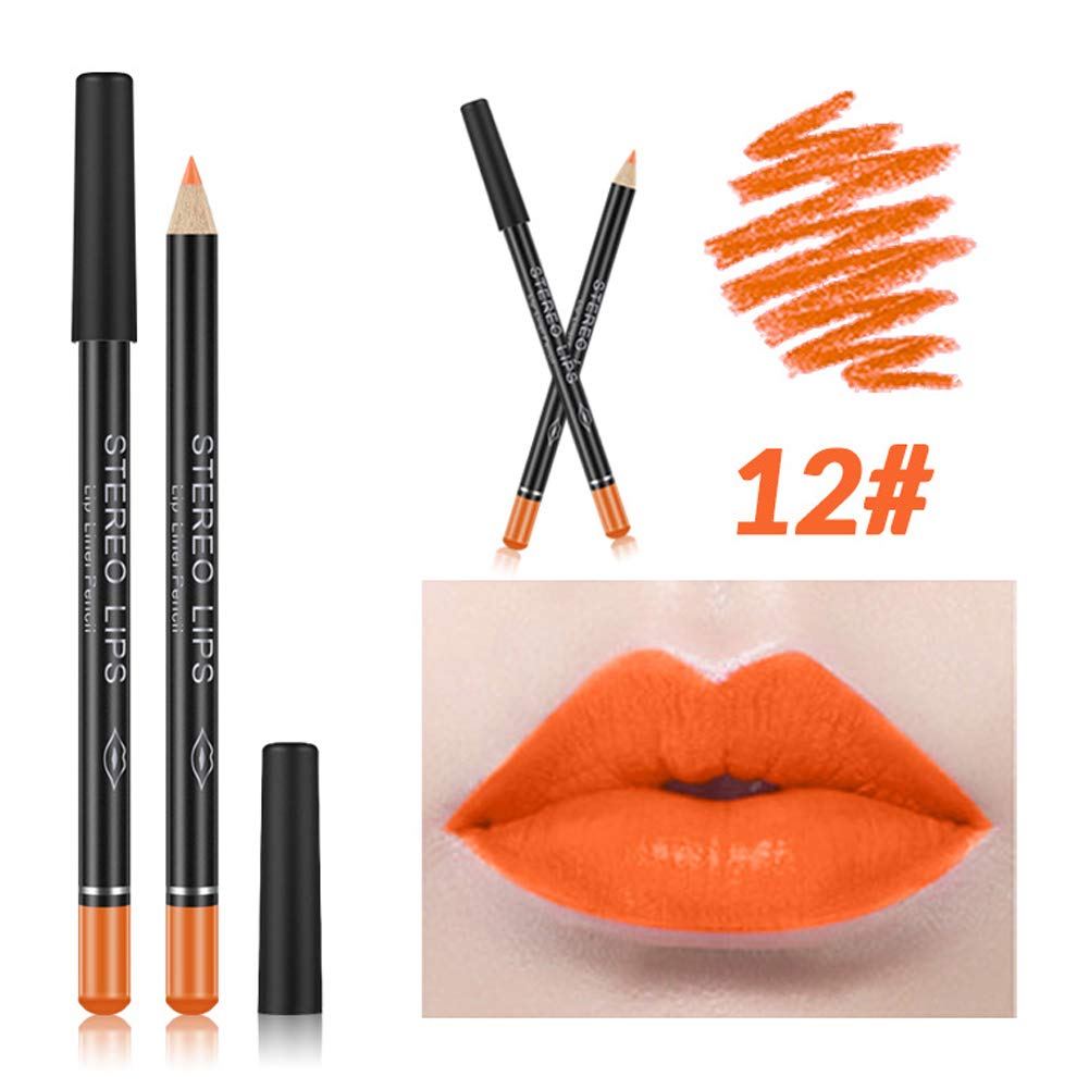 12 Colors Matte Waterproof Lipliner Set - Safe, Non-Irritating Lip Makeup Pencils for Women | Professional & Everyday Use | Perfect for Office, Parties & Special Occasions