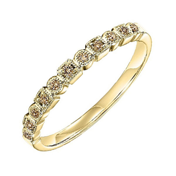 10KT Round Yellow Diamond (1/8CTW) Wedding Band Ring - Available in Rose, Yellow & White Gold - Perfect for Anniversary Gifts & Bridal Jewelry