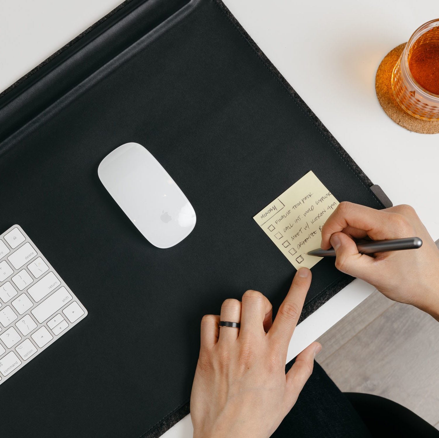 ORBITKEY Large Desk Organizer in Matte Black - Premium Office Desk Accessory for Workspace & Home Office Organization