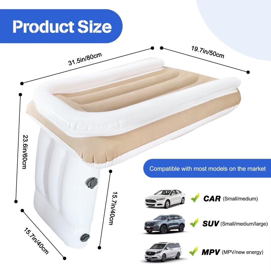 Toddler Travel Bed for Airplane & Car - Portable Airplane Seat Extender with Safety Belt | Perfect for Long Flights, Road Trips & Train Rides