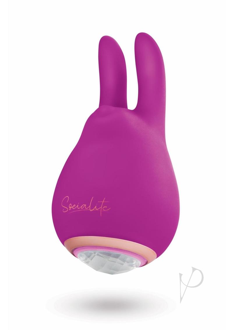 Bodywand Socialite Eden Rechargeable Silicone Clit Stimulator - Purple/Gold - Powerful Personal Massager for Women - Perfect for Solo Play & Couples Intimacy