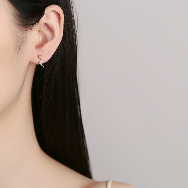 20G Owl Conch Earrings Snake Piercings - Animal Small Stud Earrings for Women - Perfect for Casual Wear, Parties & Gifts | HSPJ1999