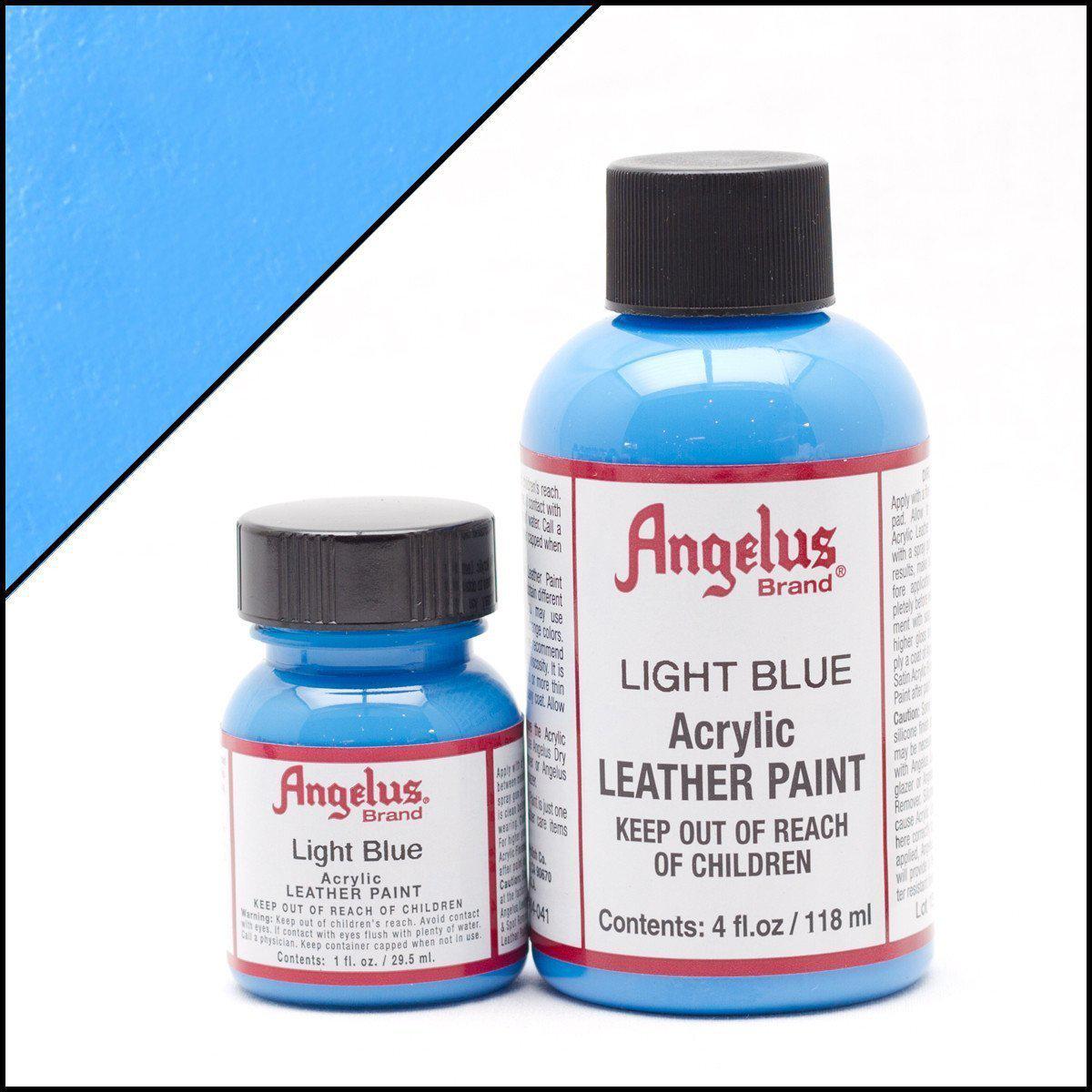 Angelus Light Blue Leather Paint - 1oz Bottle for Shoes, Bags & DIY Leather Repair | Premium Leather Dye for Crafting & Restoration