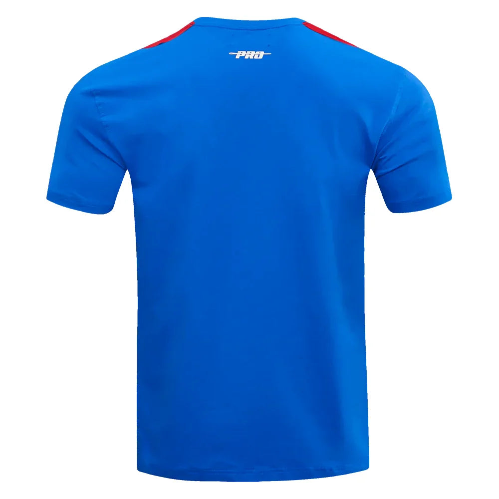 Buffalo Bills Retro Classic Chenille Striped Tee Shirt for Men - Vintage NFL Football Jersey Style - Perfect for Game Day, Tailgating & Fan Apparel