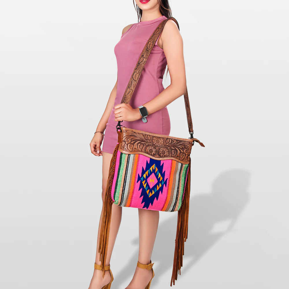 American Darling Pink Blanket Cross Body Bag - Soft & Stylish Women's Shoulder Purse for Everyday Use, Travel & Shopping