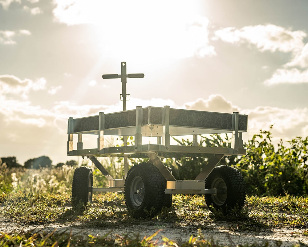 Alumacart CC111 Country Kahuna All-Terrain Utility Wagon - Mossy Oak Camo - Heavy Duty Off-Road Cart for Camping, Hunting & Outdoor Adventures