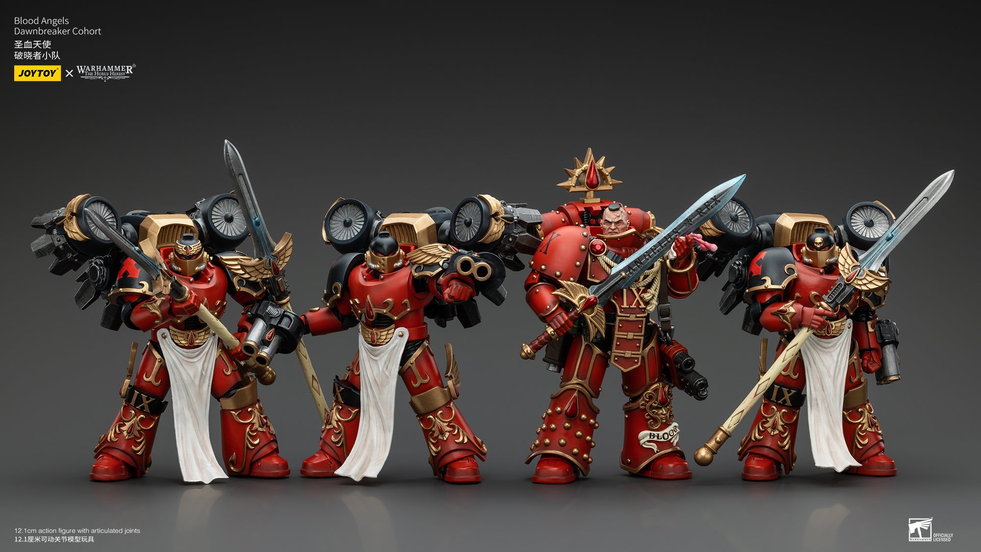 JOYTOY 1/18 Scale Warhammer The Horus Heresy Blood Angels Dawnbreaker Cohort Action Figure - Collectible Model for Warhammer 40K Fans & Tabletop Gaming Scenes