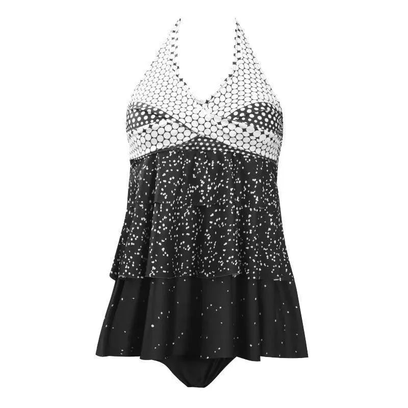 Vacation Mode Tankini Set - Women's Swimwear Two Piece Bikini Top & Bottom - Perfect for Beach, Pool, and Summer Vacation
