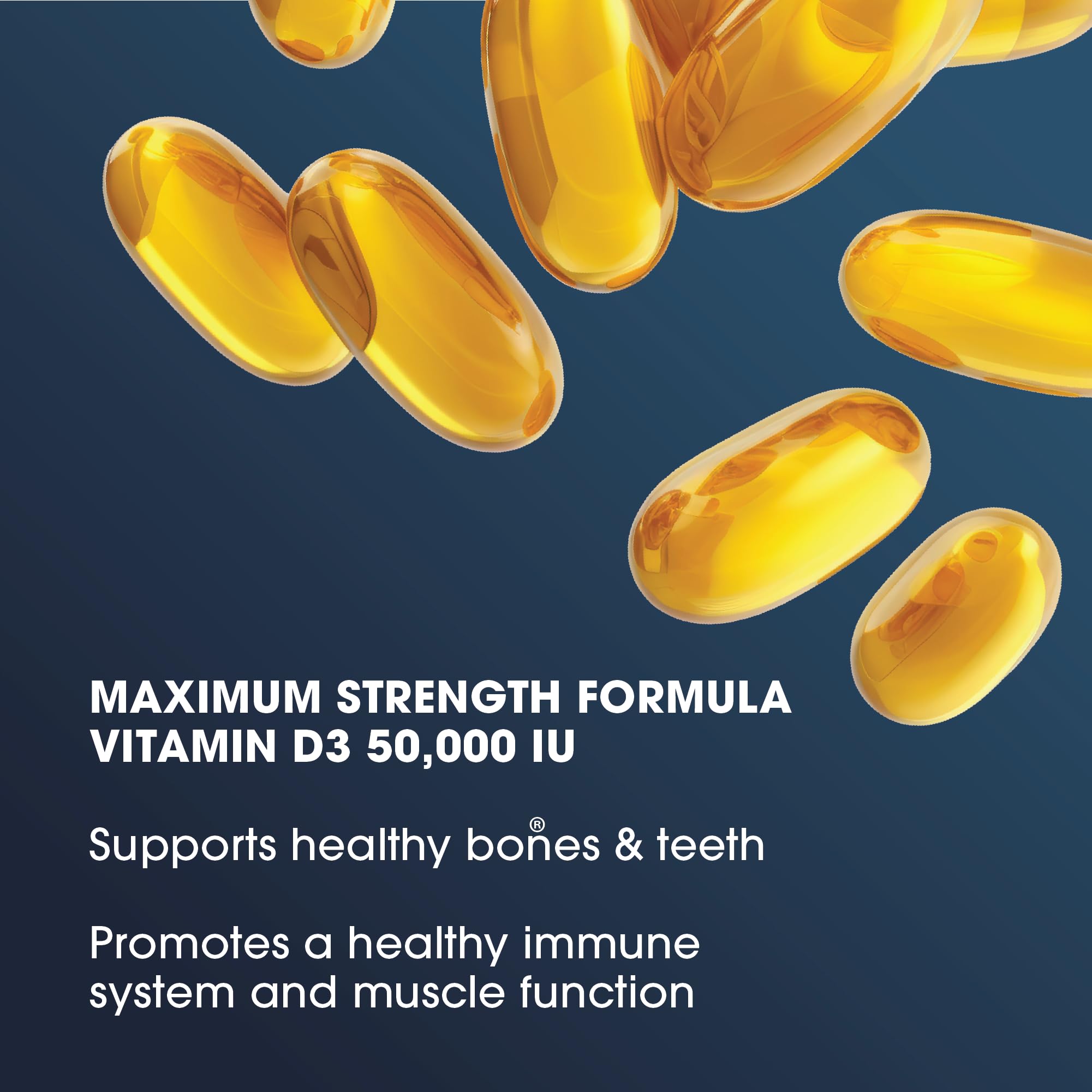 ProHealth Vitamin D3 50,000 IU (50 Softgels) - High Potency Bone & Immune Support Supplement | Gluten Free, Non-GMO | Supports Strong Bones, Immune Health & Overall Wellness for Adults