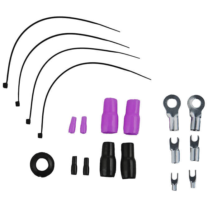4 GA Amplifier Installation Kit - High Power Car Audio Wiring Kit with Purple Power & Ground Cables - Perfect for Car Stereo, Subwoofer & Amplifier Upgrades