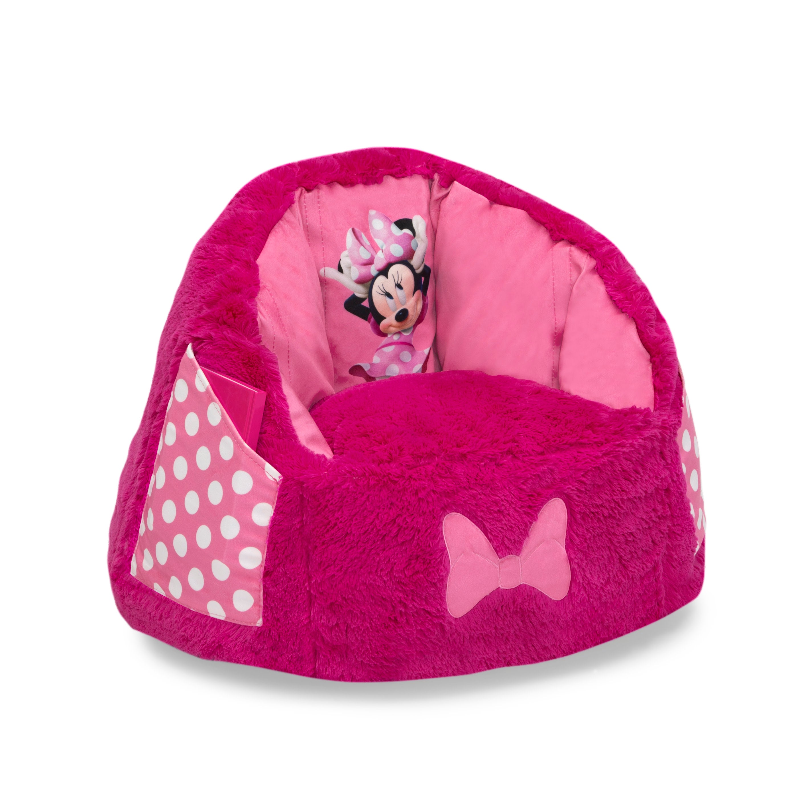 Minnie Mouse Cozee Fluffy Chair for Toddlers - Soft Plush Kids Chair for Ages 2-6 Years - Perfect for Nursery, Playroom & Bedroom Decor