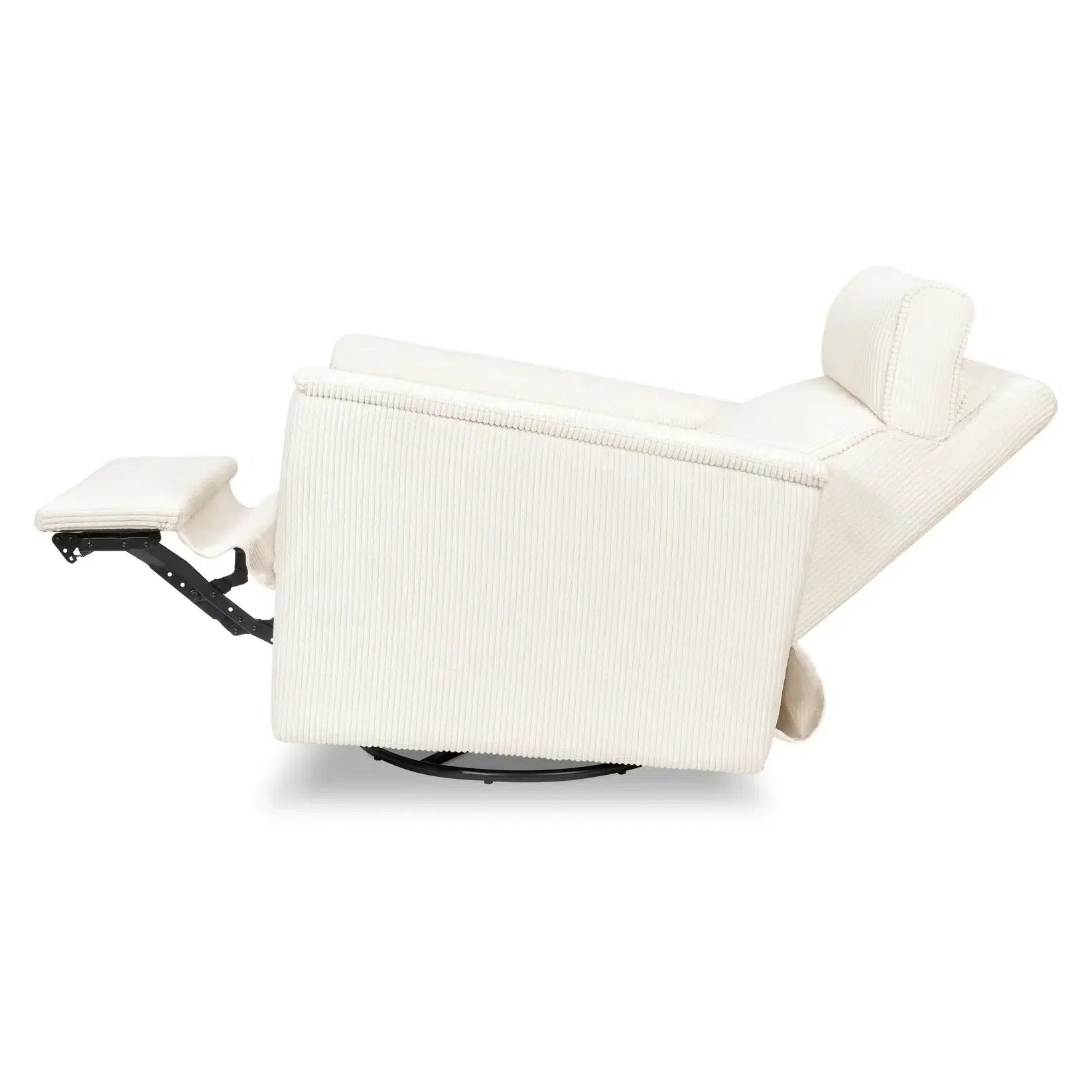 Monogram by Namesake Willa Power Recliner with Adjustable Headrest - Ivory Corduroy Upholstery | Exclusive Modern Living Room Furniture for Home Theater & Relaxation
