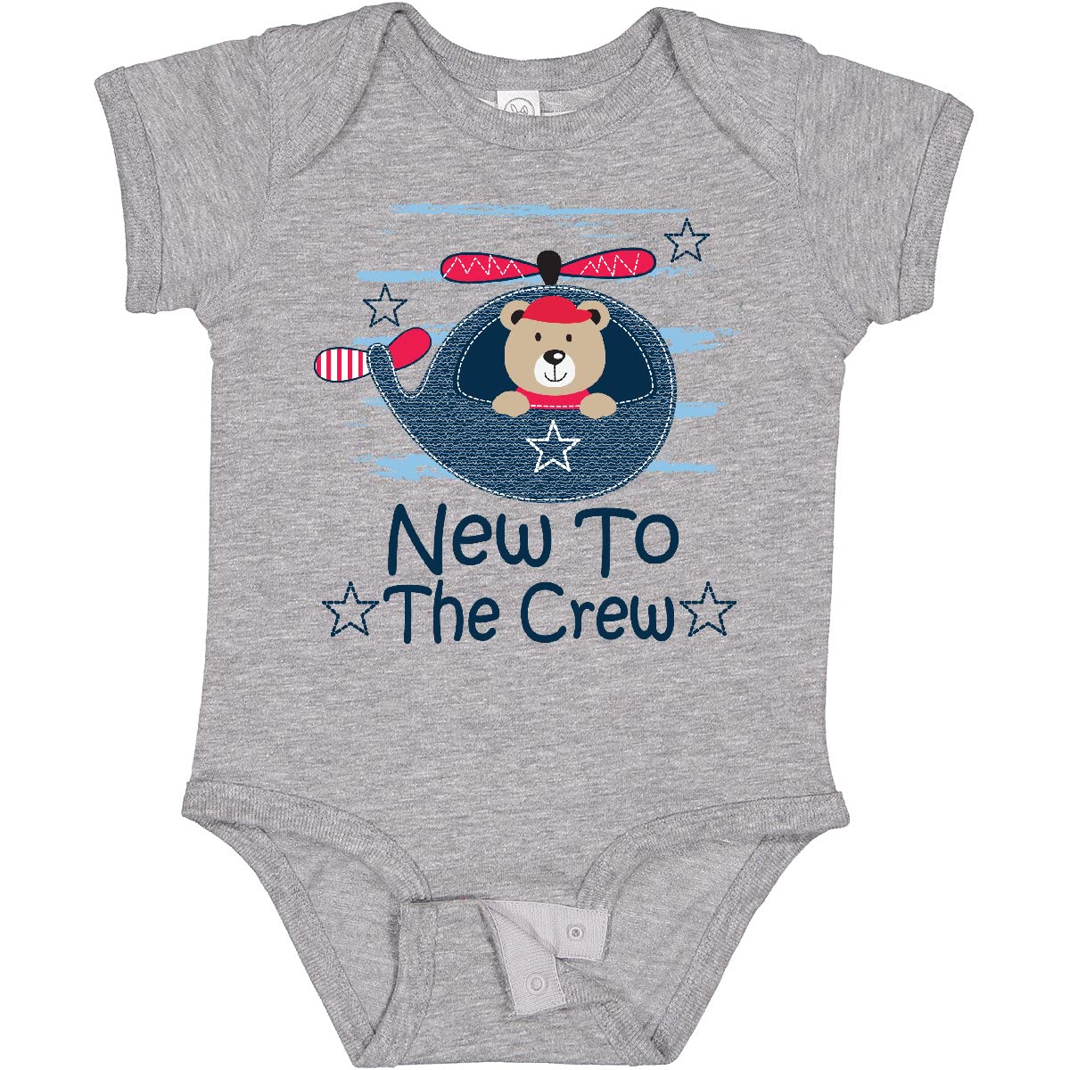 Inktastic New to The Crew Baby Boy Bodysuit - Soft Cotton Onesie for Newborns, Infants & Toddlers - Perfect for First Photos, Baby Showers & Family Gifts