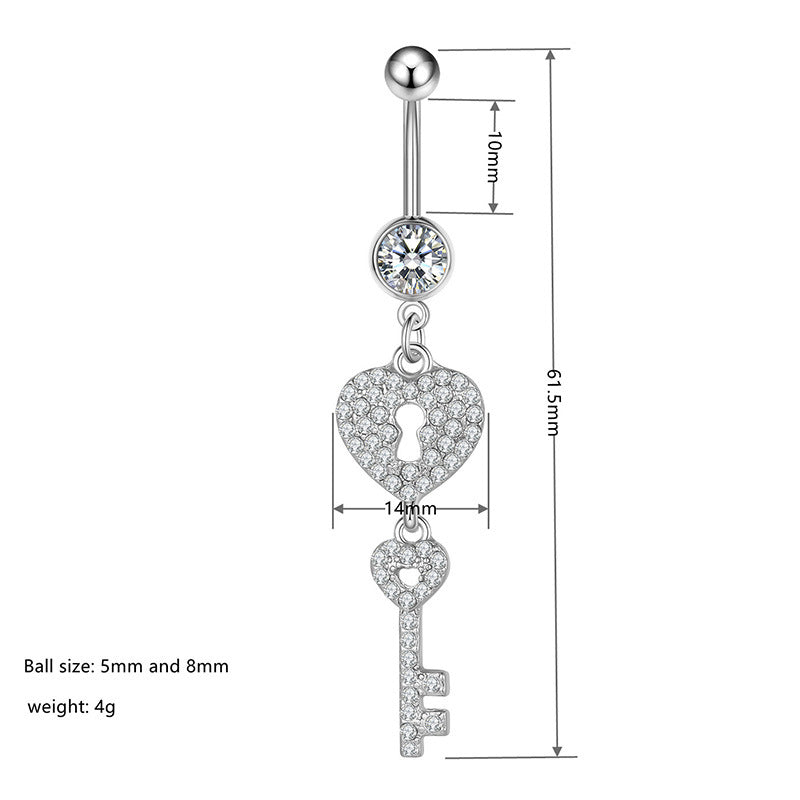 14G Gold Evil Eye Dangle Belly Button Ring Piercing Jewelry for Women | Navel Bar with Evil Eye Charm | Perfect for Belly Dance, Beach Wear & Body Jewelry Collection (Style Q2577)