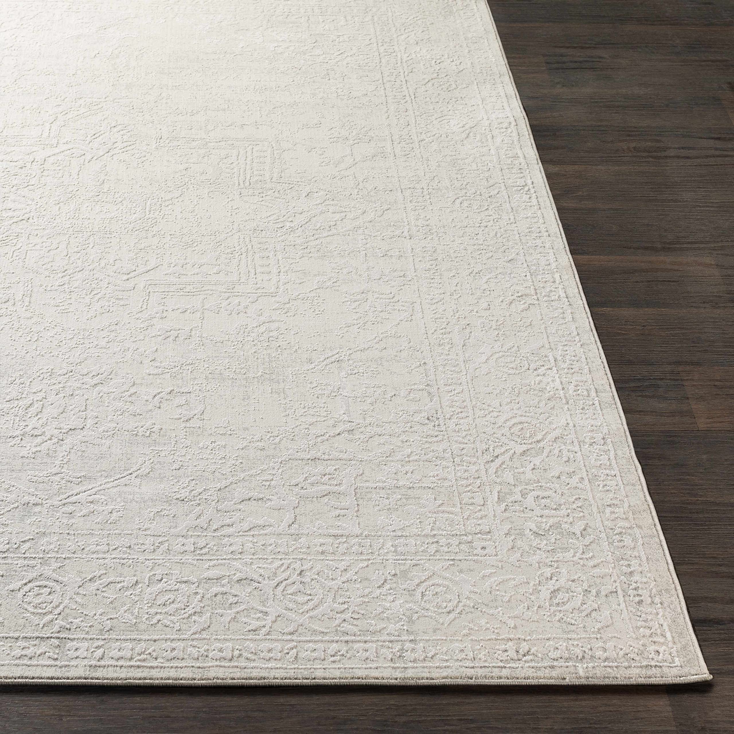 Hauteloom Bolsover Traditional Gray and Off-White Area Rug 5'3