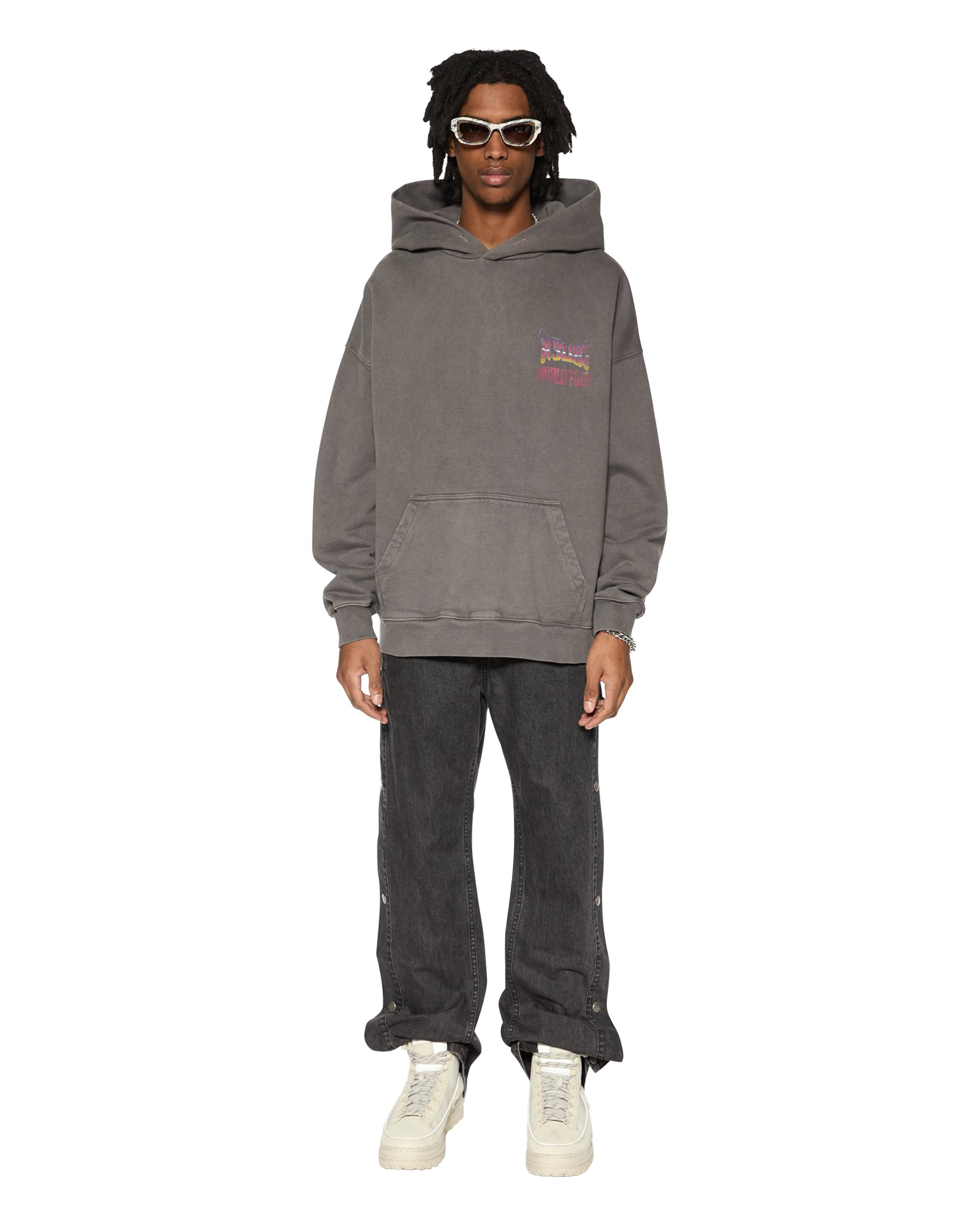 Premium GLOBAL EKCESS Hoodie for Men & Women - Soft Charcoal Grey Pullover Sweatshirt - Cozy Casual Wear for Gym, Travel & Street Fashion