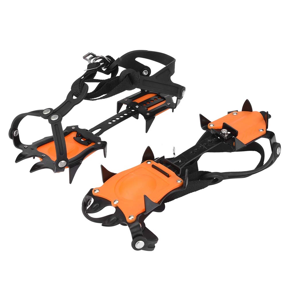 FASJ Snow Crampons - Anti Slip Ice Cleats for Shoes & Boots | Portable Traction Spikes for Hiking, Winter Walking & Ice Fishing | Non-Slip Snow Grips for Outdoor Safety