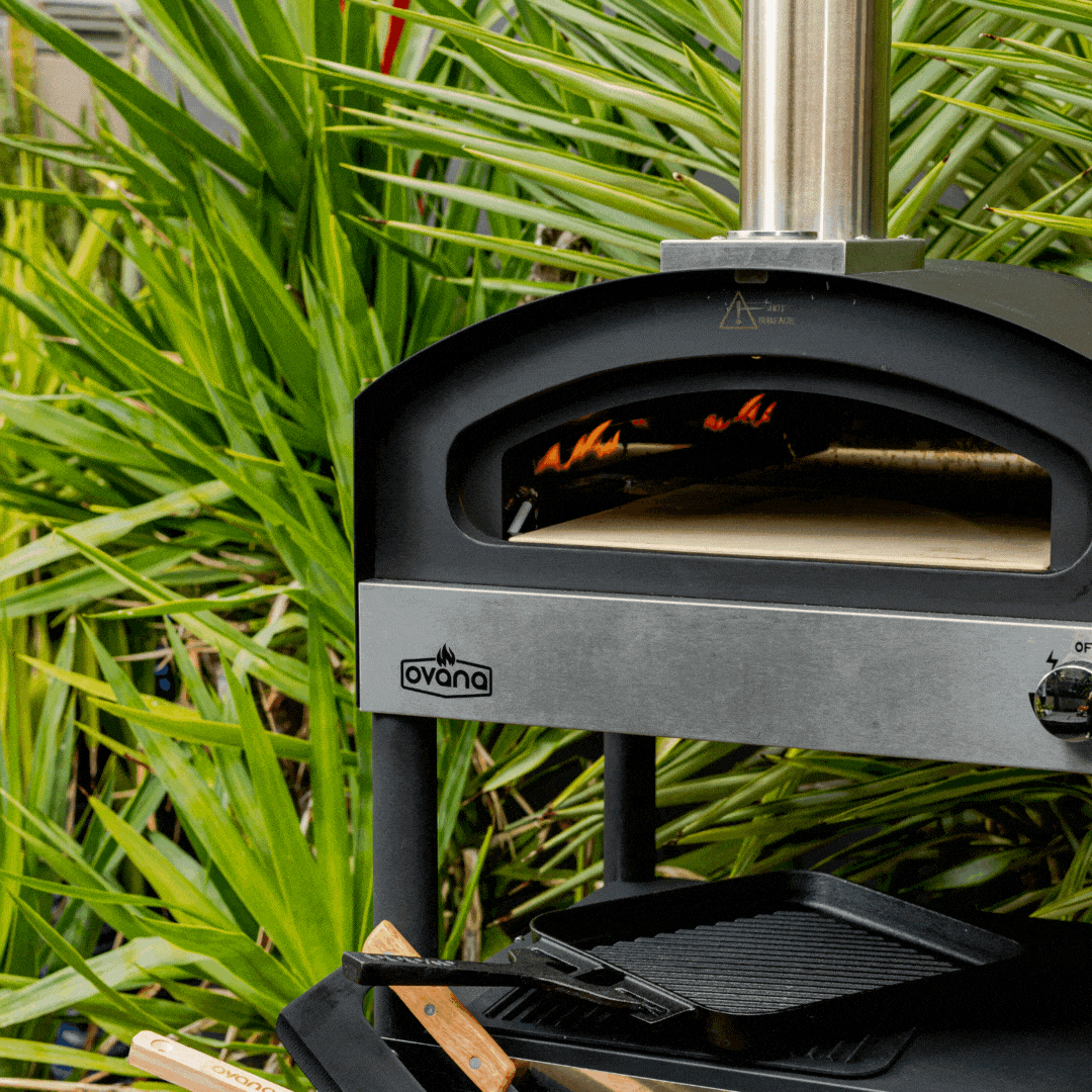 Ovana Pizza Oven Stand - Heavy Duty Stainless Steel Outdoor Pizza Oven Base with Wheels for Easy Mobility - Perfect for Backyard, Patio, and Outdoor Cooking Parties