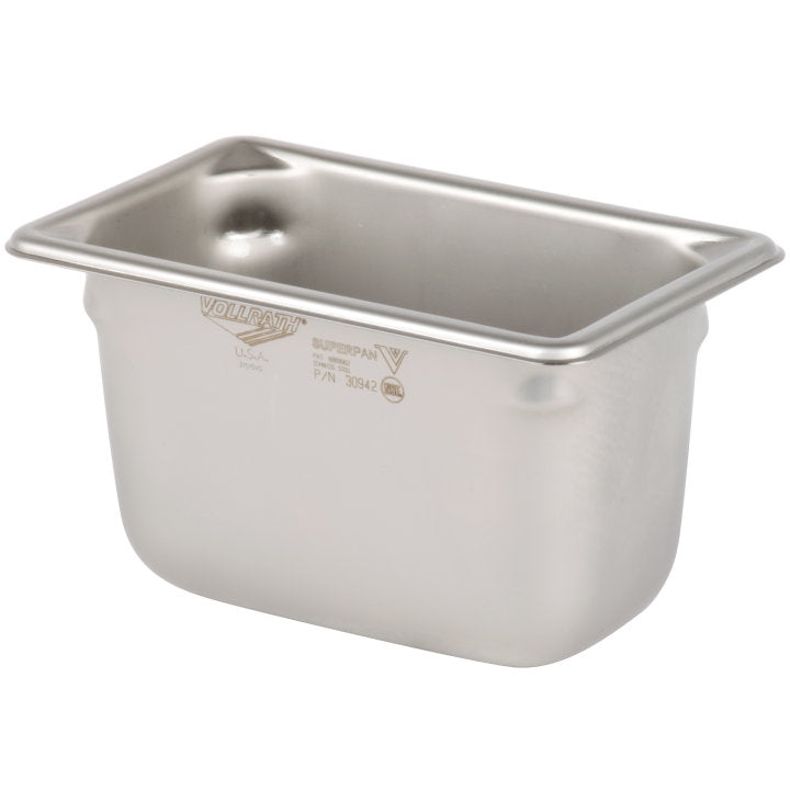 Vollrath 1/9 Size Anti-Jam Stainless Steel Steam Table Pan - 4