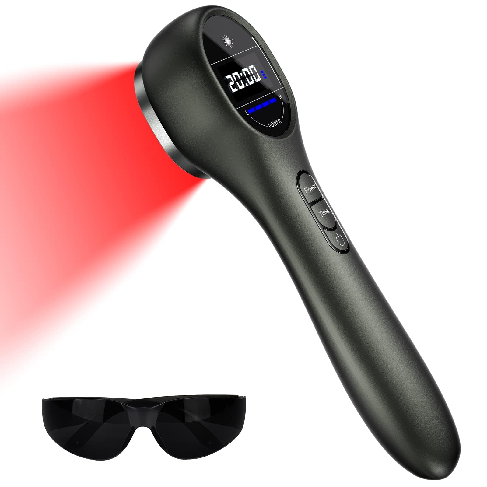 Red Light Therapy Device for Pain Relief - 3x 808nm Near Infrared & 14x 650nm Red Light with LED Display - Muscle & Joint Recovery, Skin Rejuvenation - Perfect for Home Use, Athletes & Chronic Pain Sufferers